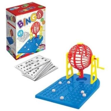Imagem de Jogo Bingo Roleta 48 Cartelas 90 Bolinhas Brinquedos - STORE BIROCHI
