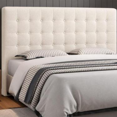 Imagem de Cabeceira para Cama Box King 195cm Libia Bouclé Off White - Sallar Hom