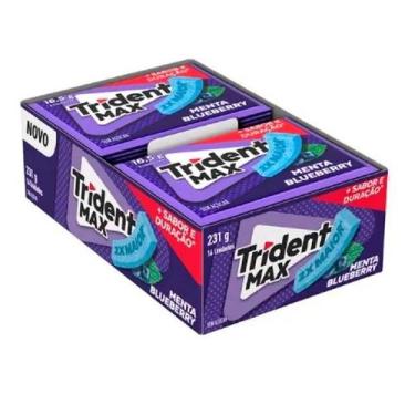 Imagem de Trident Max Menta Blueberry 2x Maior contendo 14 unidades