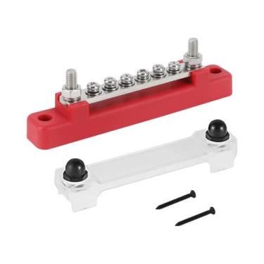 Imagem de Bloco De Distribuição De Energia Elétrica 12V 1/4 Polegada M6 150A Par