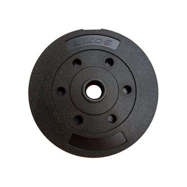 Imagem de Anilha 1kg Basic Cement Ps para Musculação em Cimento Revestido Preto Kikos