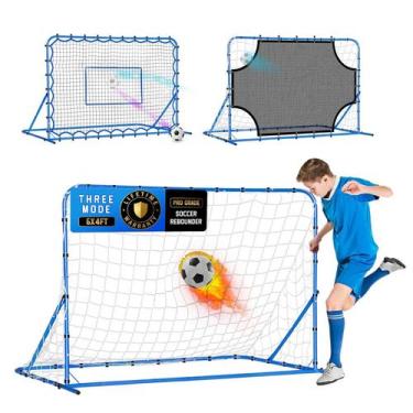 Imagem de Rede de Rebatida de Futebol Winthai 183x122cm 3 Modos