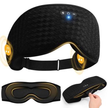 Imagem de Máscara de dormir Mixiba 3D contornada com fones de ouvido Bluetooth p