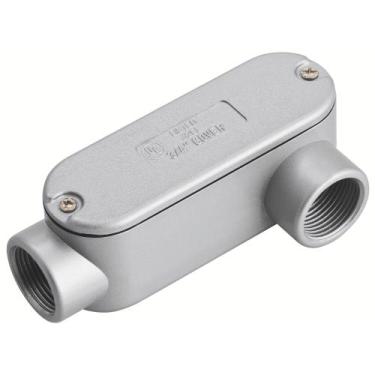 Imagem de Condulete Fixo Ovalado 1" Tipo LL Tramontina com Rosca e Tampa com Pin