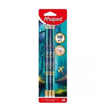 Imagem de Lápis preto Nr.2 com borracha Dragon 6 unid 851829 - Maped