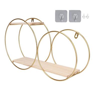 Imagem de Prateleira decorativa de parede, prateleira para pendurar na parede, suprimentos para casa placa de madeira para casa e banheiro