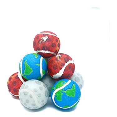 Imagem de Mondon Bolas de tênis para cães de estimação de 6,6 cm de qualidade para cães grandes, médios e pequenos, pacote com 12 bolas para treinamento, brincar, exercícios e buscar - borracha natural e não tóxica | Durável e segura