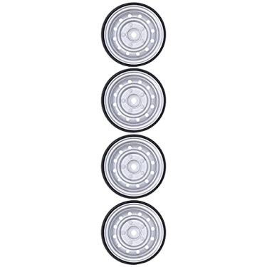 Imagem de Cubo da roda RC de 12 furos, 4 unidades Cubos da roda RC para brinquedos modelo para TRX4 / SCX10(Prata)