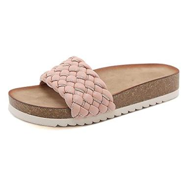 Imagem de Sandálias de cunha + chinelos femininos + sandálias plataforma + sapatos de tecido + sandálias antiderrapantes confortáveis ​​+ sandálias de praia de verão + sapatos de jardim-Cor de rosa_38