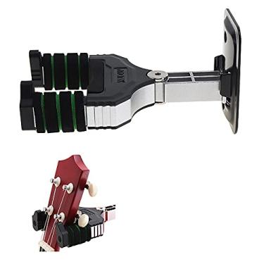 Imagem de Yajun Gancho de parede para violão, gancho de liga de alumínio para baixo, ukulele, violino, bandolim, instrumentos, suporte de pescoço curto