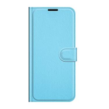 Imagem de Capa carteira para Google Pixel 6/6 Pro, capa de telefone de couro premium magnética com suporte para cartão, suporte para dinheiro, azul, 6 de 6,4 polegadas