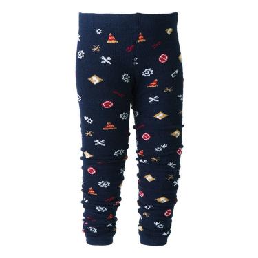 Imagem de Calça Legging Infantil 21 a 25 Marinho Trator PIMPOLHO 82043