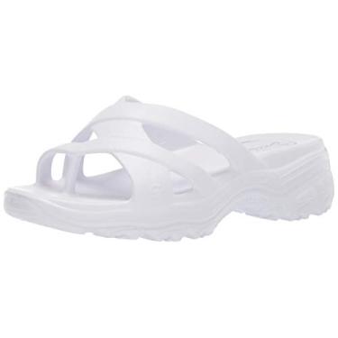 Imagem de Skechers Chinelo feminino Aqua D'Lites moldado para dedo do pé, Branco, 11
