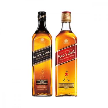 Imagem de Whisky Johnnie Walker Red Label 750ml + Whisky Black Label 750ml
