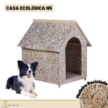 Imagem de Casa Para Cachorro Ecológica N5 Grande Madeira Reciclada - Shop Mais P