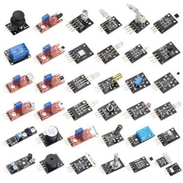 Imagem de Treedix Kit de módulos de sensor de 37 peças compatível com projeto Arduino, projeto eletrônico, UNO, Mega2560
