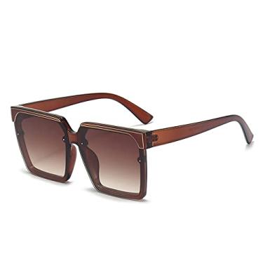 Imagem de Óculos de sol simples e elegantes Óculos de sol simples para homens e mulheres Para-sol selfie, rosto liso, armação grande, moda fina, versátil, 1, tamanho único