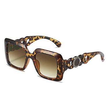 Imagem de Óculos de sol de armação grande olho de gato para mulheres Óculos de sol de alta moda para mulheres Leggings de corrente de moda Óculos de sol, 2, tamanho único