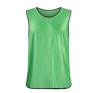 Imagem de Coletes sem mangas Scrimmage camisas de grupo de basquete respiráveis futebol treinamento equipe camisas de futebol pinnies para homens mulheres 6 peças, G, tamanho grande