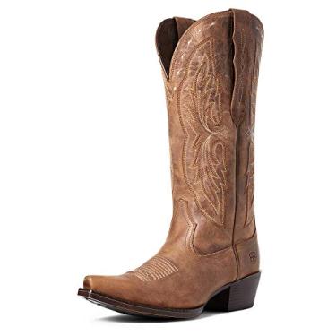Imagem de ARIAT Bota feminina Heritage X Toe elástico de panturrilha larga, Marrom envelhecido, 8.5 Wide