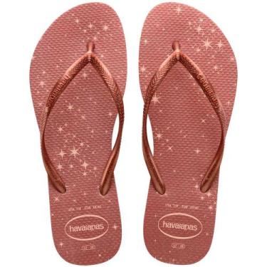 Imagem de Chinelo Havaianas Slim Gloss Rosa Ballet / Dourado Blush