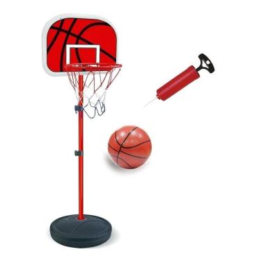 Kit Tabela Aro Rede Basquete + Bola Oficial 7 + Mini Bola 5