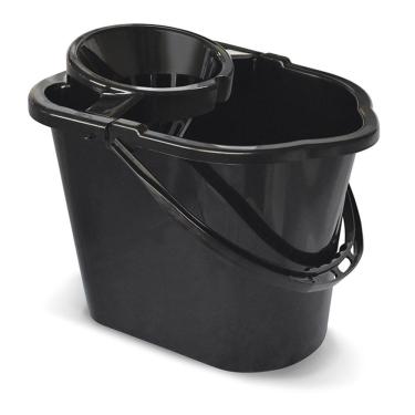 Imagem de Balde Espremedor para Limpeza com Alça 14 Litros Preto Arqplast