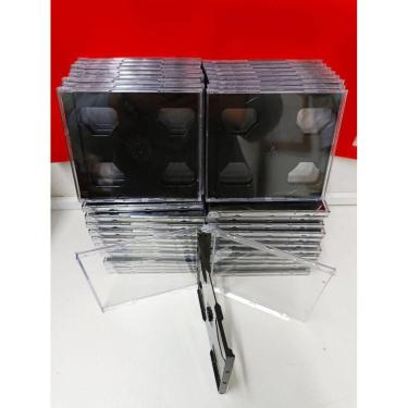 Imagem de Estojo Box Cd Acrílico Cristal DUPLA 50 PEÇAS