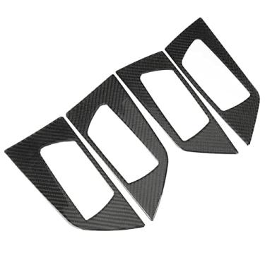 Imagem de 4 pçs adesivos de capa de acabamento para maçaneta da porta interna do carro, para RAV4 2015-2019