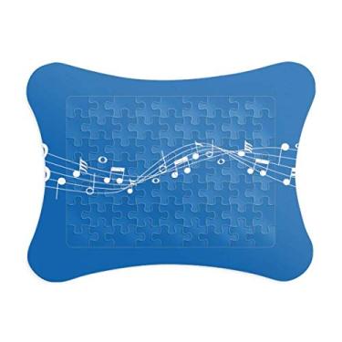 Imagem de Moldura de quebra-cabeça Blue Energetic Music 5-le Staff Jogo de cartas Casa