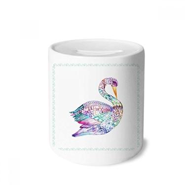 Imagem de DIYthinker Caixa de dinheiro colorida em aquarela de pássaro caixa de cerâmica porta-moedas presente de cofrinho