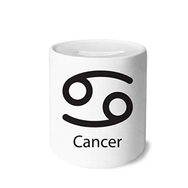 Imagem de DIYthinker Junho de julho, padrão de constelação de câncer, caixa de dinheiro de cerâmica, porta-moedas, presente de cofrinho