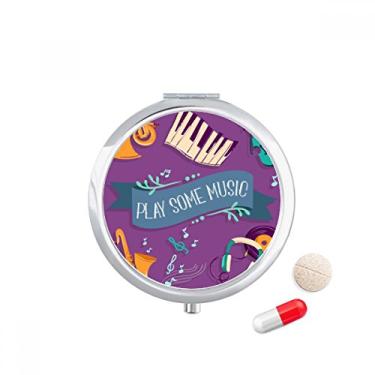 Imagem de Estojo de comprimidos com som de piano elétrico, caixa de armazenamento de medicamentos