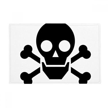 Imagem de DIYthinker Dangerous Chemical Frightful Circle Symbol Ground Mat Tapete antiderrapante para porta de banheiro