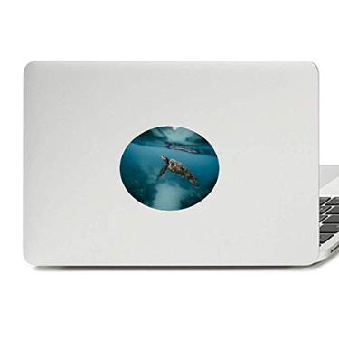 Imagem de Adesivo de notebook com emblema de vinil e tartaruga marinha oceano, ciência, imagem da natureza