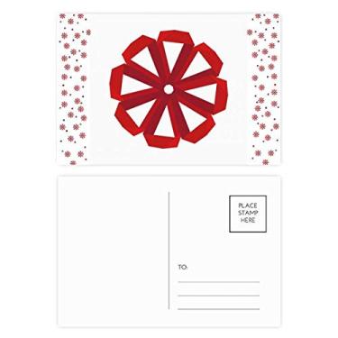 Imagem de Cartão postal vermelho abstrato flor de Natal origami Natal celebração cartão postal Blessing