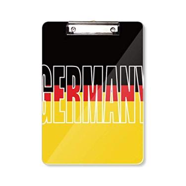 Imagem de Placa de apoio para prancheta com nome da bandeira da Alemanha A4