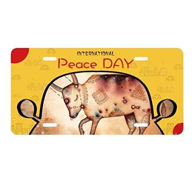 Imagem de DIYthinker Placa de licença de maio abril Taurus Constelação Zodíaco Etiqueta Decoração de carro Dia da Paz