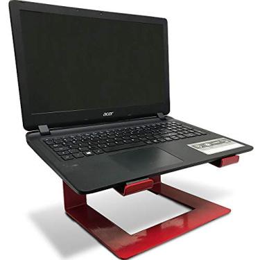 Imagem de Suporte para Notebook Laptop Macbook Stand Dj em Aço - Vermelho