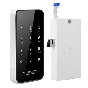 Imagem de Trava de armário, senha de bloqueio de segurança, painel de toque sem chave, teclado de porta, bloqueio de tela sensível ao toque, para (prata, fivela de pulseira)