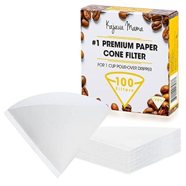 Imagem de Kajava Mama V01 Filtro De Cone De Papel Premium – 100pç. Conjunto De Filtros Descartáveis Projetados Para Gotejadores De 1-2 Xícaras – Feitos Da Melhor Polpa De Madeira – Gotejamento Perfeito, Sabor Total, Sem Resíduos De Café Moído