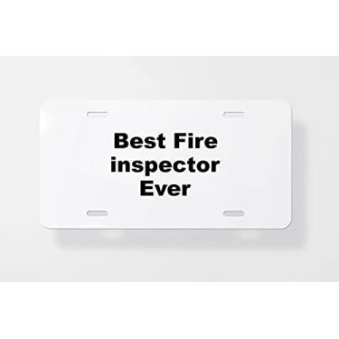 Imagem de Tampa para placa de carro do inspetor de bombeiros – Capa para placa de carro – Capa para moldura da placa de carro 15 x 30 cm