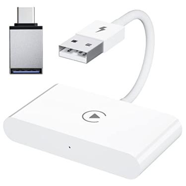 Imagem de OMNET Adaptador de CarPlay sem fio para iPhone, 2023, Plug&Play, Conexão Automática, Adequado para Carros a Partir de 2016, Branco