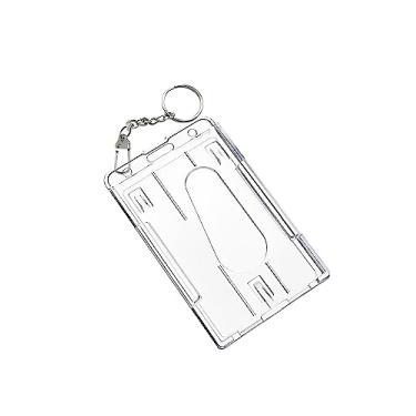 Imagem de Bluemoona 10 conjuntos de porta-crachá de cartão de identificação rígido para chaveiro clipe retrátil cordão combustível gás petróleo