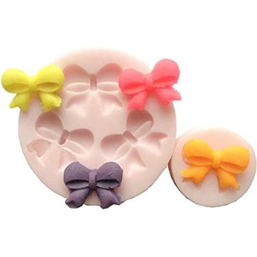 Imagem de Laços de fita, moldes de silicone para decoração de bolos de fondant, topo de cupcake, pasta de gumpaste, cobertura, doces, resina, argilas de polímero, cera, sabão, 2 unidades