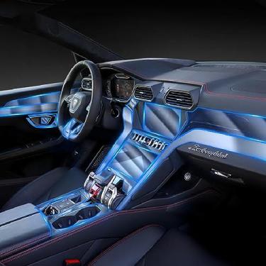 Imagem de LAVIYE Interior do carro GPS navegador console central transparente TPU película protetora Filme anti-risco, para Lamborghini Urus 2018-2023
