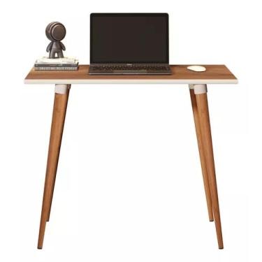 Imagem de Escrivaninha Mesa Para Estudos Computador Escritório Pé Palito (Off Freijó) - E-NOVA MÓVEIS