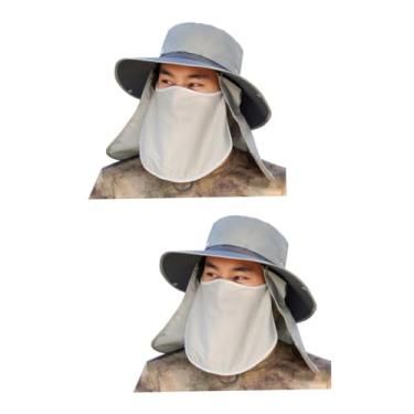 Imagem de Sosoport 2 Unidades Chapéu De Proteção Solar Chapéu Removível Chapéu Aba Larga Gorro De Pesca Destacável Chapéu Da Selva