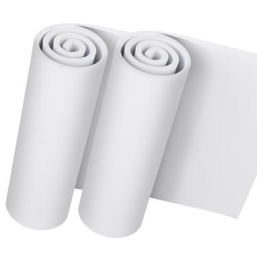 Imagem de Do²ping Pacote com 2 folhas brancas de espuma EVA, folhas de espuma premium de 6 mm de espessura para artesanato, 124.5 cm x 35.3 cm de alta densidade 86 kg/m3 espuma EVA para fantasia de cosplay,