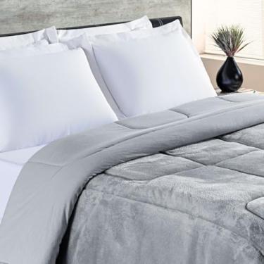 Imagem de Coberdrom Queen Dupla Face Malha e Manta 01 Peça Cinza